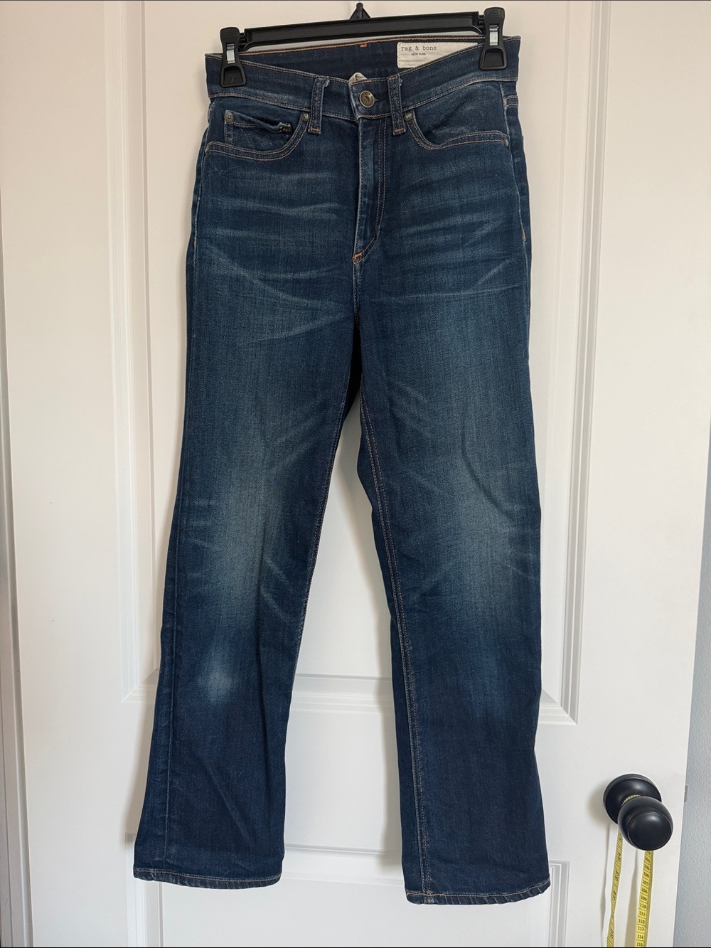 rag & bone Dark Blue Straight Leg Jeans